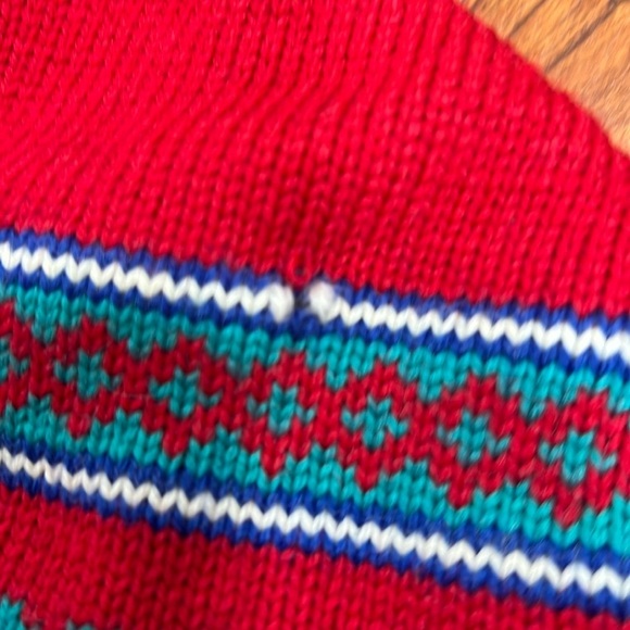 Stowe Vermont Moriarty Hand Knitted Ski Hat Wool Red **Flawed** - Picture 3 of 8
